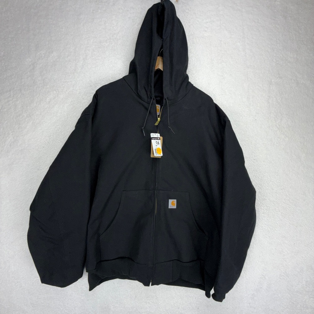 Carhartt J131-BLK Thermal Lined Duck Active Jacket Black Mens 3XL Made in USA